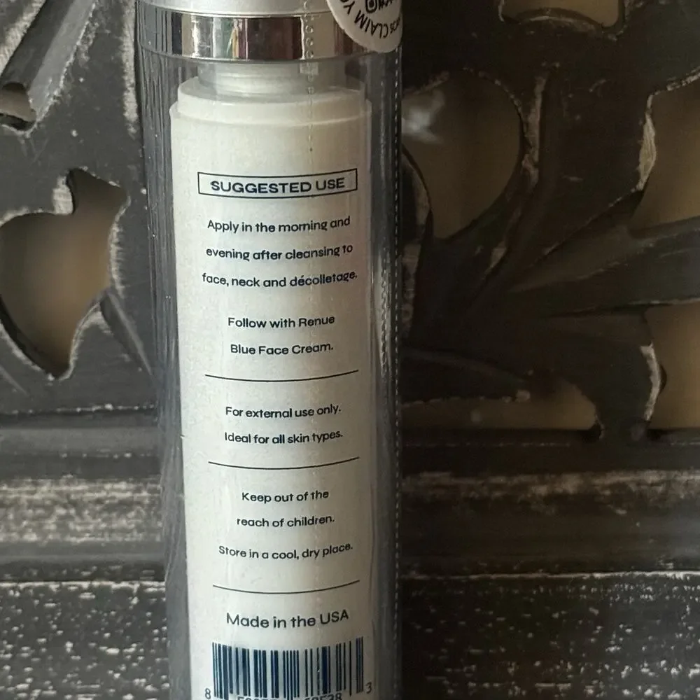 Renu Blue Face Serum 1.7oz Skincare Hydrating Formula NEW Sealed